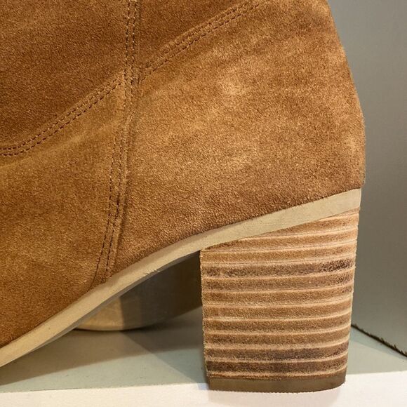 Coconuts by Matisse Tan Suede Western Ankle Booties 7.5 Boho Cowgirl Festival - Picture 11 of 15